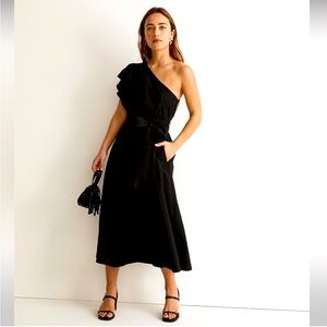 Madewell One-Shoulder Midi Dress XS, NWT